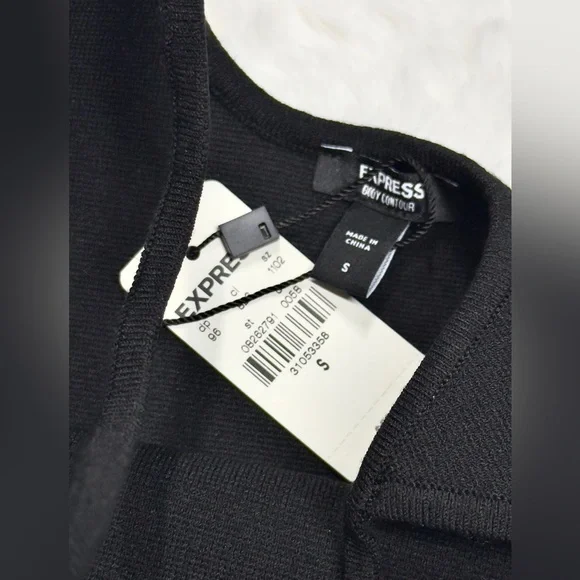 NWT EXPRESS BODY CONTOUR SWEETHEART CROPPED SWEATER CAMI - Picture 3 of 5